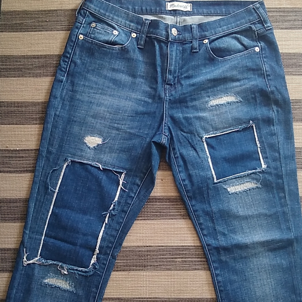 Madewell slim boyfriend jeans.